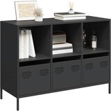  Komoda crna 101,5x39x73,5 cm hladno valjani čelik | shoptok.hr