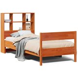 vidaXL Krevet s regalom za knjige bez madraca 75 x 190 cm od borovine | shoptok.hr