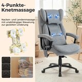  Ergonomska uredska stolica za masažu visoki naslon siva | shoptok.hr