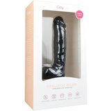 EasyToys pripenjalni, testisni dildo (22,5 cm) - črn | Shoptok.si