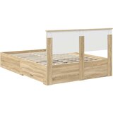  Okvir za krevet s uzglavljem Sonoma hrast 140 x 190 cm | shoptok.hr