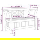 vidaXL Zunanje klopi Rjava Trden akacijev les 44,5 x 119 x 75,5 cm | Shoptok.si