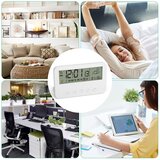 Venisymlis Digitalna Lcd Potovalna Budilka Osvetlitev Ozadja Čas Koledar Temperatura Časovnik Z Načinom Dremeža, Svetlobna Baterija Za Pisarno V Spalnici, (22059991) | Shoptok.si