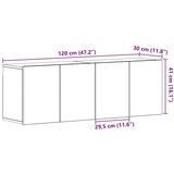 vidaXL TV omarice 2 kosa črni hrast 120x30x41 cm inženirski les | Shoptok.si