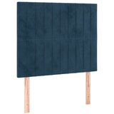 Maison Chic Posteljno vzglavje - Vzglavna omarica 2 kosa temno modro 80x5x78/88 cm žamet, (22078229) | Shoptok.si