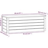  Kutija za pohranu bijela 89 x 36 5 x 33 cm od masivne borovine | shoptok.hr