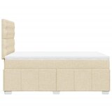  Krevet s oprugama i madracem krem 120 x 200 cm od tkanine | shoptok.hr