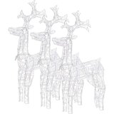  Božični severni jeleni 3 kosi 60x16x100 cm iz akrila, (20707842) | Shoptok.si