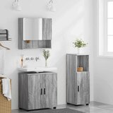  Set namještaja za kupaonicu Zidne s pohranom 3 pcs Siva Sonoma | Eponuda.ba