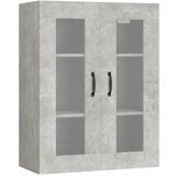 Maison Chic Viseča Stenska omarica - Zidna omarica betonsko siva 69,5x34x90 cm iu1112, (22063511) | Shoptok.si