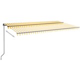 Tenda na ručno uvlačenje 600 x 350 cm žuto-bijela | shoptok.hr