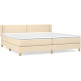  Krevet s oprugama i madracem krem 200 x 200 cm od tkanine | shoptok.hr
