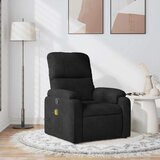 Maison Chic Naslanjač - Relax naslanjač črna tkanina iz mikrovlaken, (22061472) | Shoptok.si
