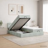  Krevet od pjene s madracem i LED-om Svjetlosiva 200 x 200 cm | shoptok.hr