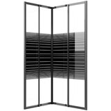 vidaXL Prugasta tuš-kabina ESG 90 x 70 x 180 cm crna | shoptok.hr