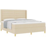  Krevet s opruga kutije s madracem Krema 180 x 200 cm tkanina | shoptok.hr
