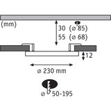 PAULMANN 92992 - LED/16W IP44 Kupaonsko ugradno plafonsko svetlo AREO 230V | Eponuda.com