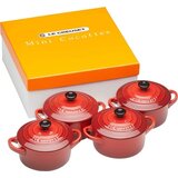 Le Creuset Mini set Cocotte 4 delni - Češnjevo rdeča | Shoptok.si