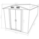 vidaXL vrtna kućica od metala 257 x 298 x 178 cm zelena | shoptok.hr