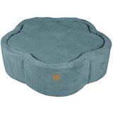 MeowBaby Turkizen bazen z žogicami iz rebrastega žameta ø 90 cm višina 30 cm – Cene