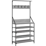  The Living Store Regal za oblačila s prostorom za čevlje siva sonoma 90x34x184cm - Regal Za Oblačila, (21442732) | Shoptok.si