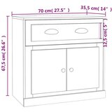  Komoda siva sonoma 70x35,5x67,5 cm inženirski les | Shoptok.si