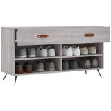  Klupa za cipele siva boja hrasta 102x35x55 cm konstruirano drvo | Eponuda.com