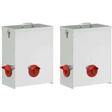  Hranilnik za piščance 2 pcs srebrna 32,5 x 20,5 x 43 cm, (5000221497) | Shoptok.si