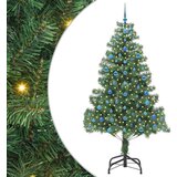 vidaXL Božično drevo med 300 LED z stojalom Zelena 210 cm PVC | Shoptok.si