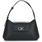 Calvin Klein Jeans RE-LOCK SHOULDER BAG MD Crna