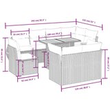  9-dijelni set vrtnih sofa s jastucima crni od poliratana | shoptok.hr