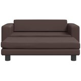  Dječja sofa s tabureom smeđa 100 x 50 x 30 cm od umjetne kože | Eponuda.com