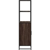 vidaXL Visoka omara rjavi hrast 68x35x139 cm inženirski les in kovina Cene