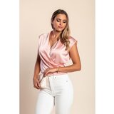 Fenzy Top Od Umjetnog Satena, Svijetlo Roza | shoptok.hr