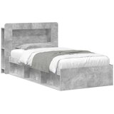  Okvir kreveta s pohranom s uzglavljem Betonska siva 80 x 200 cm | shoptok.hr