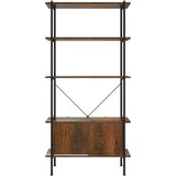  Polica s 5 razina i ormarićem 80 x 40 x 163 cm od čelika i drva | shoptok.hr
