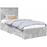  Krevetna konstrukcija s ladicama Betonski sivi 90 x 200 cm | shoptok.hr