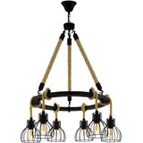Eglo Viseća lampa RAMPSIDE 6xE27 Ø760 crna 43194 | Eponuda.com