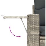  10-dijelni set vrtnih sofa poliratan s jastucima svijetlosivi | shoptok.hr