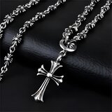 IZMAEL Ogrlica GO-38451 Cross - Srebrna / 60cm / 3,9cm Cene