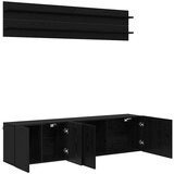 vidaXL TV Jedinice Zidne 6 pcs Crni hrast Konstruirano drvo | shoptok.hr