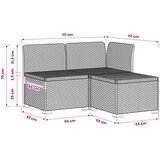 SOFA za vrt za 3 osobe sa izgledom rattan PP Antracit | shoptok.hr