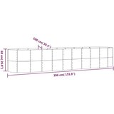 vidaXL Povišena vrtna gredica od čelika 396x100x68 cm smeđi | shoptok.hr