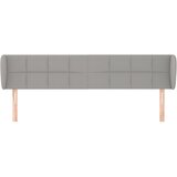  Uzglavlje s ušima svjetlosivo 203x23x78/88 cm od tkanine | shoptok.hr