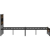 vidaXL Posteljni okvir brez vzmetnice z vzmetnice dim. hrast 120x190cm | Shoptok.si