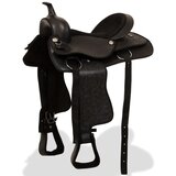 Western Sedlo, Uzda i Obujmica Prava Koža 17 " Crno | shoptok.hr