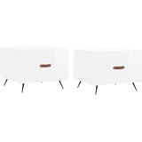  Stolići za kavu 2 kom sjajni bijeli 50x50x40 konstruirano drvo | shoptok.hr