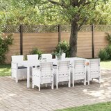  Vrtni Trpezarijski Set Set od 9 Beli Ratan Izdržljiv | shoptok.hr