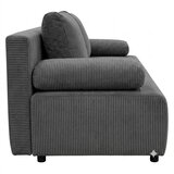 P & B ZOFA S POSTELJNO FUNKCIJO, temno siva tekstil | Shoptok.si