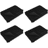  Dežnik iz umetnega zajčjega krzna 4 pcs Črna 130 x 150 cm, (5000111924) | Shoptok.si